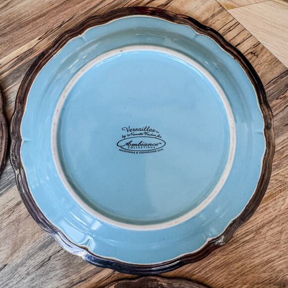 Versailles Blue Collection Salad Plates, 8.5” by Ambience-Set of 4-Discontinued - Picture 6 of 8